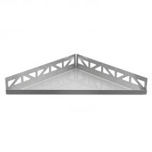 Dural TI-SHELF DRG Triangle Shaped Corner Shelf Brushed Stainless Steel (Choice Of Size)